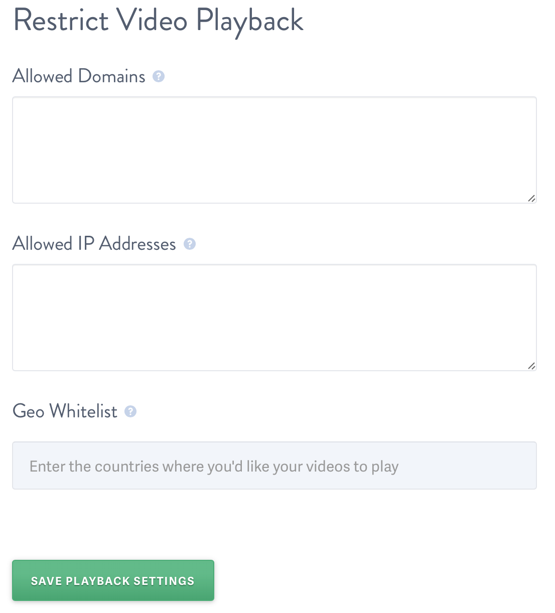 Add Allowed Domains to your SproutVideo video hosting account