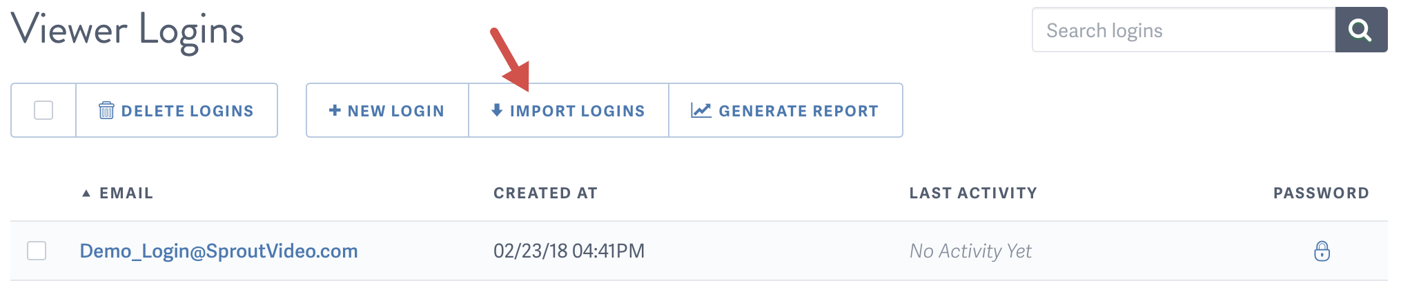 Import Logins for your SproutVideo video hosting account