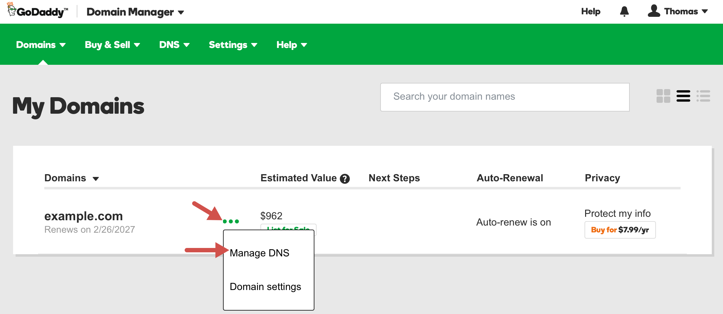 Setup a CNAME record in Your GoDaddy Hosting Account