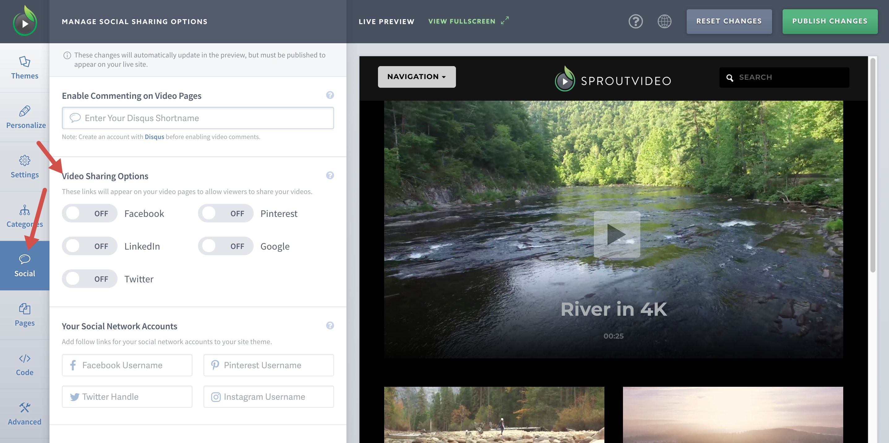 Enable Social Sharing Options for Your SproutVideo Website