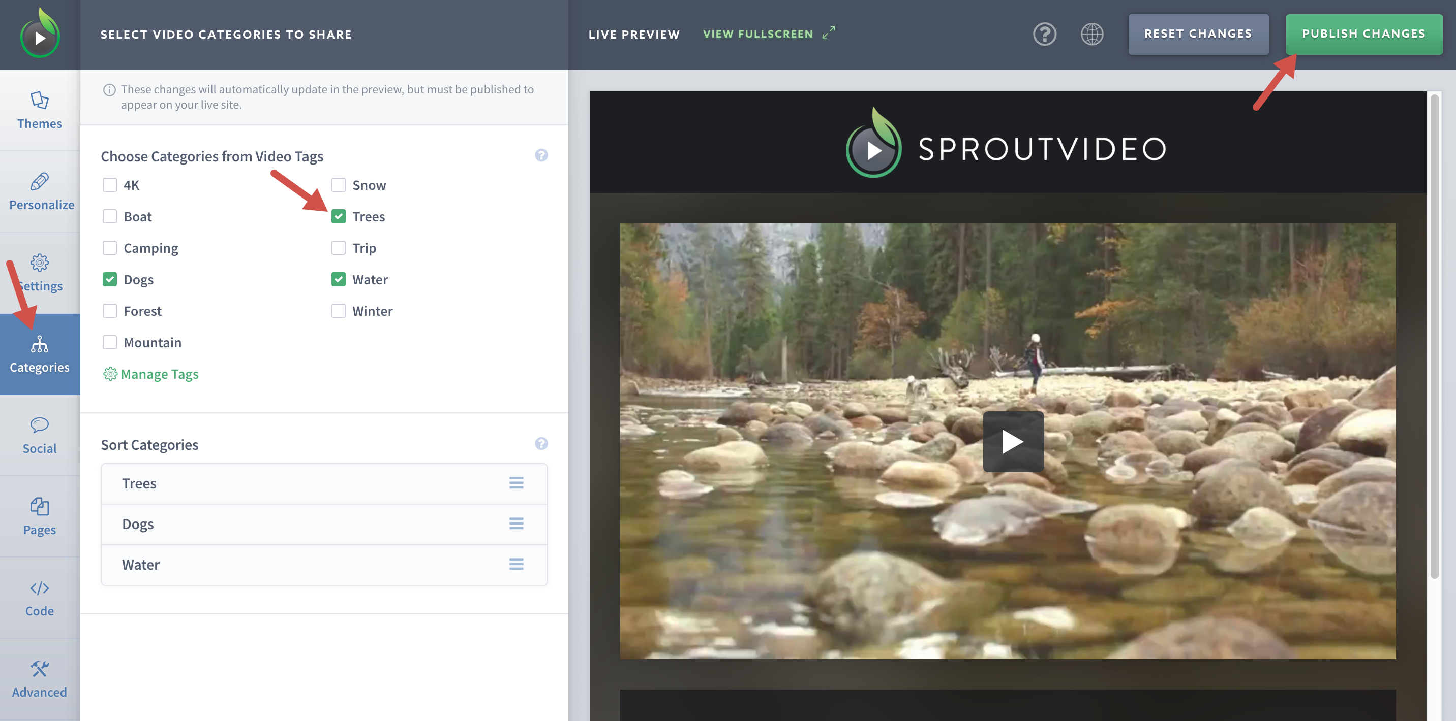 Enable Categories for Your SproutVideo Website