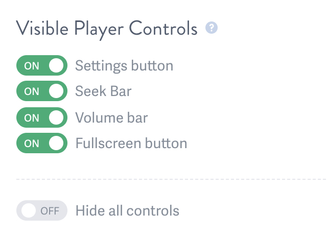 Show Or Hide Controls For an Embedded Video Hosted on SproutVideo