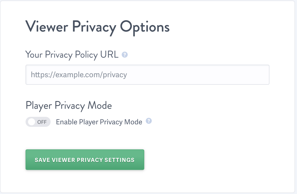 Navigate to Viewer Privacy Options