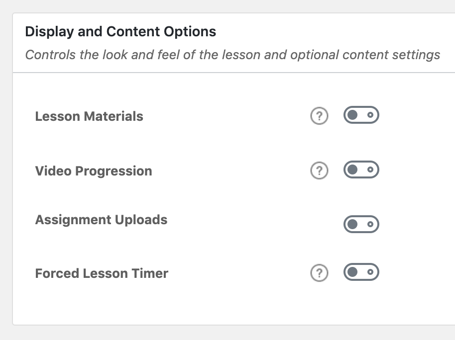 Display and Content Options for Video Lessons in LearnDash