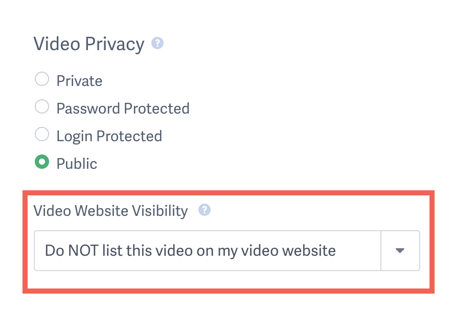 Hide a Video From Your Video Website