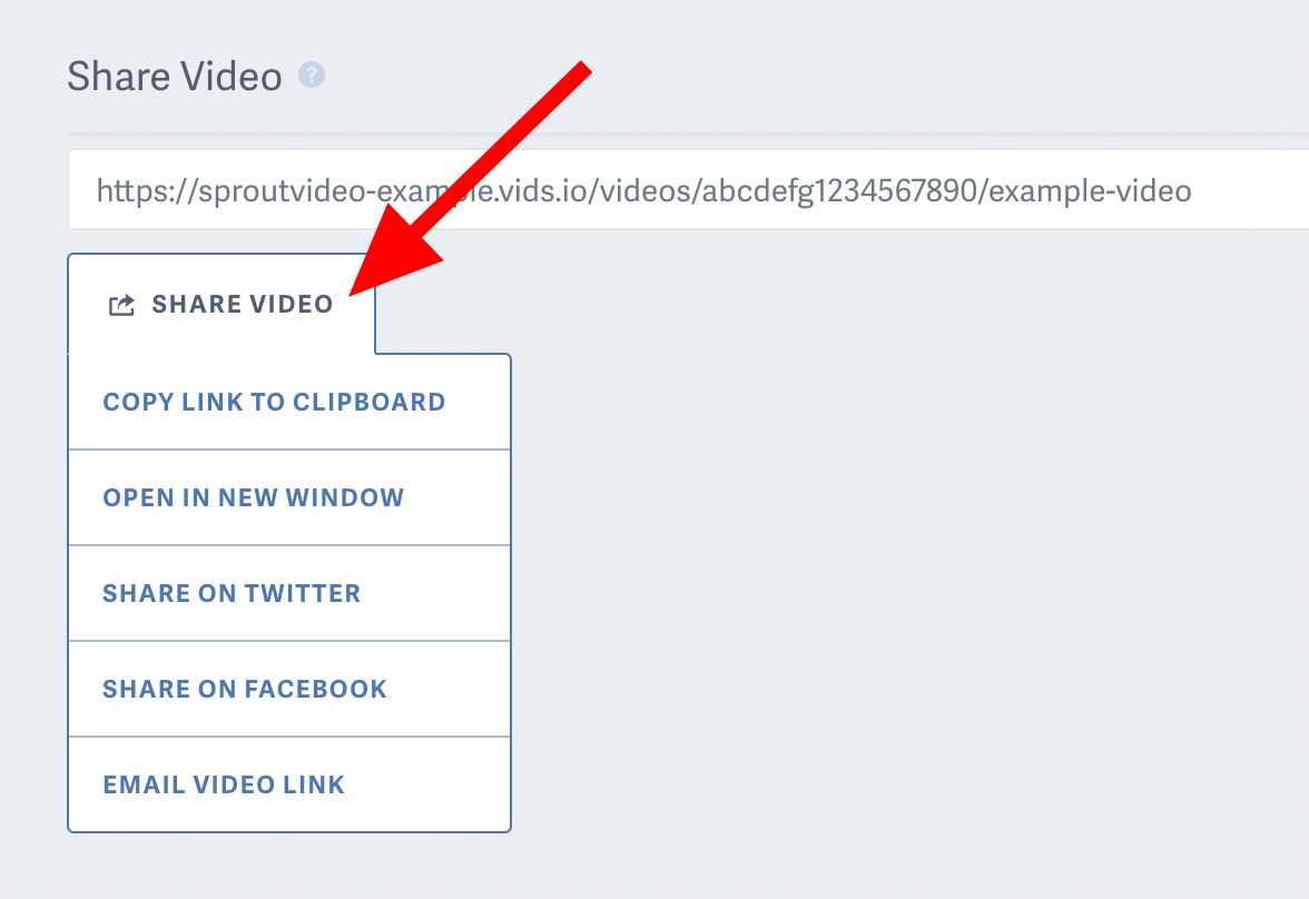 Share a video hosted on SproutVideo