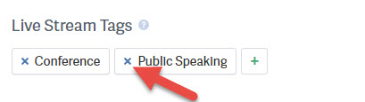 Remove a Live Stream Tag