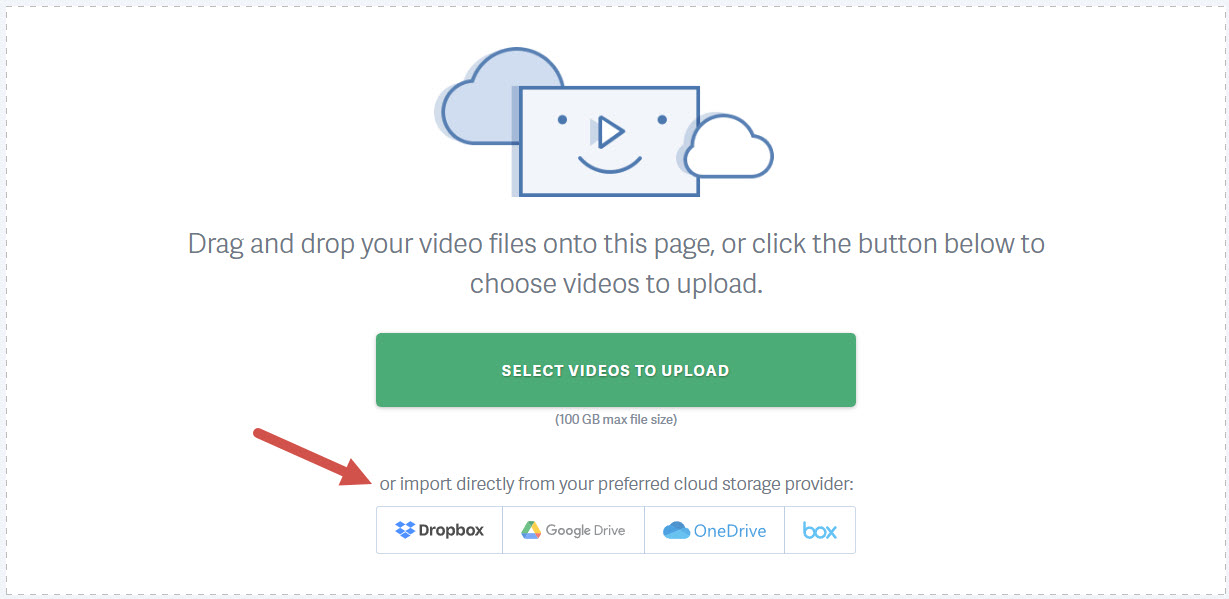 Location of Dropbox, Google Drive, OneDrive, Box inport buttons