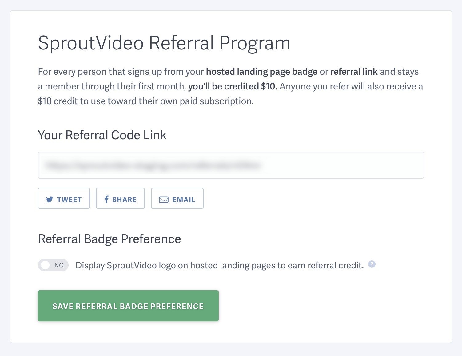 Copy Your Referral URL