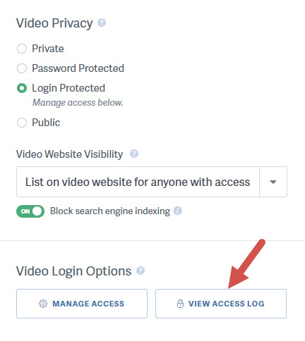 View the access log for a login protected video hosted on SproutVideo