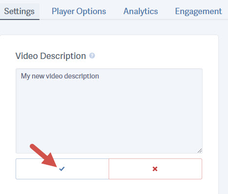 Save the changes to your video description