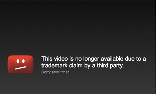 Youtube Video Taken Down Screen Message
