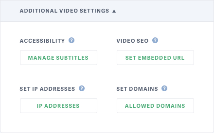 New Per Video IP Address and Allowed Domains Permissions