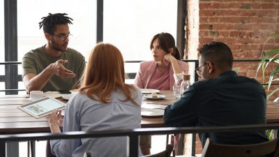 Diverse work meeting