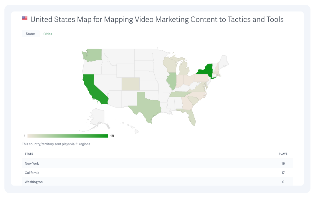 geographic location map of live stream viewers